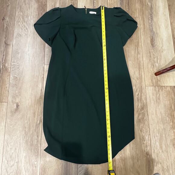CALVIN KLEIN Women's Tulip-Sleeve Sheath Knee-length Dress Size 16W In Green - Picture 3 of 8